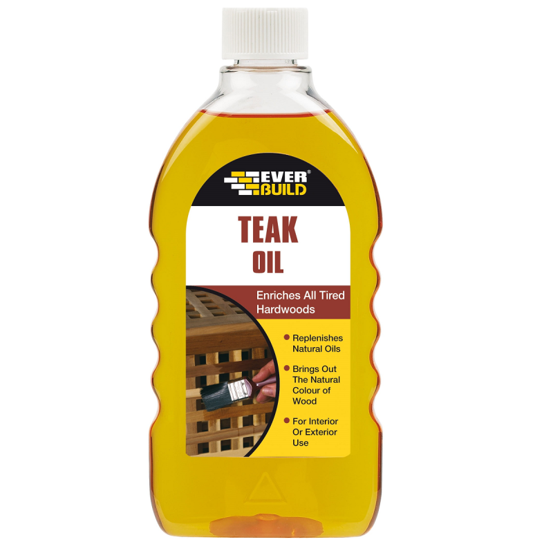 Everbuild Teak Oil Wood Treatment Finish 500ml MPN TEAK Sealants and